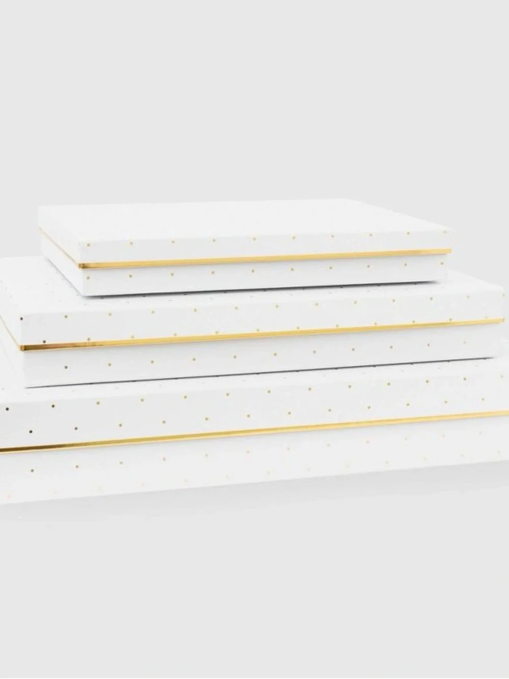 White and Gold Polka Dot Gift Boxes
